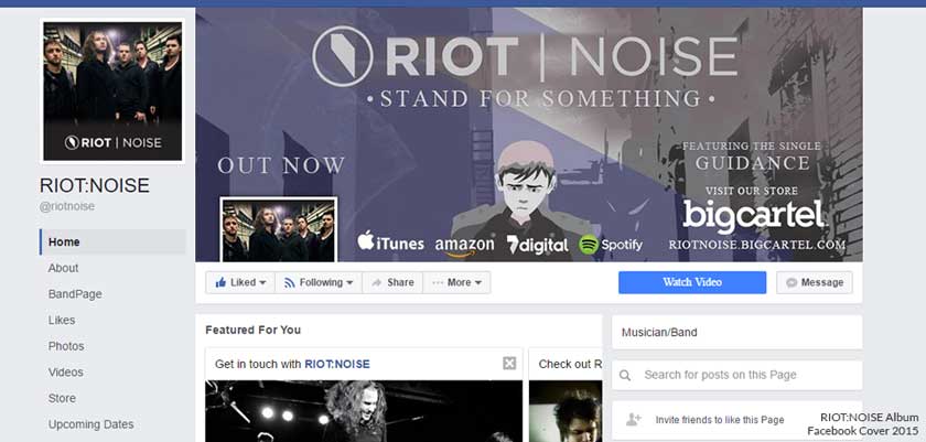 Facebook Social Media Graphic Design Cover Musicians Bands Somerset Minehead